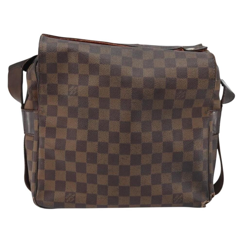 Louis Vuitton Damier Ebene Naviglio Shoulder Bag Brown